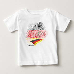 Camiseta Para Bebê bandeira da Alemanha