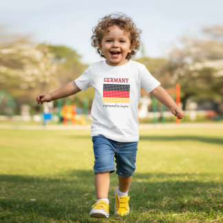 Camiseta Para Bebê Bandeira da Alemanha