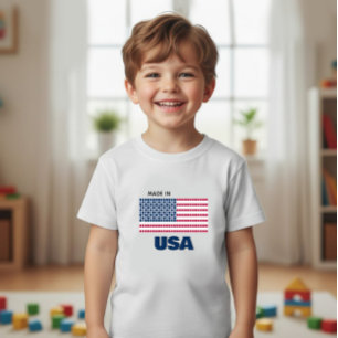 Camiseta Para Bebê Bandeira da América
