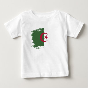 Camiseta Para Bebê bandeira da Argélia