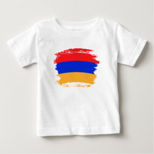 Camiseta Para Bebê Bandeira da Armênia