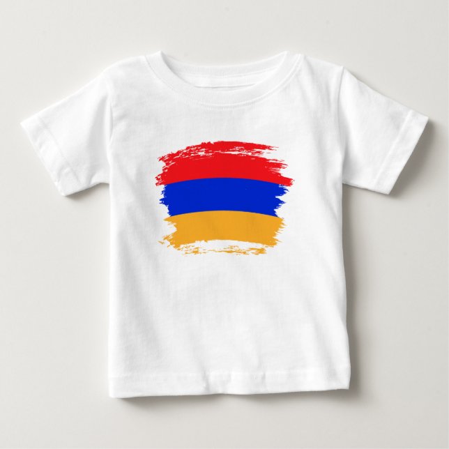 Camiseta Para Bebê Bandeira da Armênia (Frente)