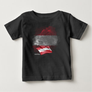 Camiseta Para Bebê bandeira da Áustria
