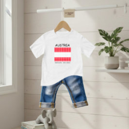 Camiseta Para Bebê Bandeira da Áustria