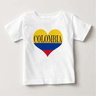Camiseta Para Bebê Bandeira da bandera De Colômbia de Colômbia