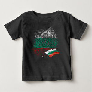 Camiseta Para Bebê bandeira da Bulgária