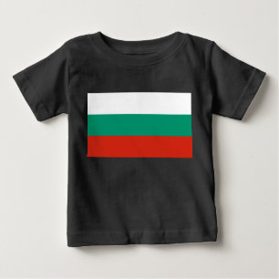 Camiseta Para Bebê Bandeira da Bulgária