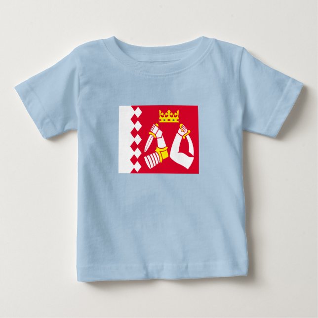 Camiseta Para Bebê Bandeira da Carélia do Norte (Frente)