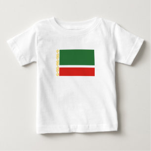 Camiseta Para Bebê Bandeira da Chechênia