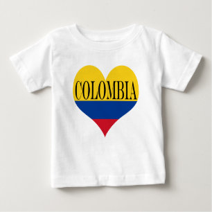 Camiseta Para Bebê Bandeira da Colômbia - Bandera da Colômbia
