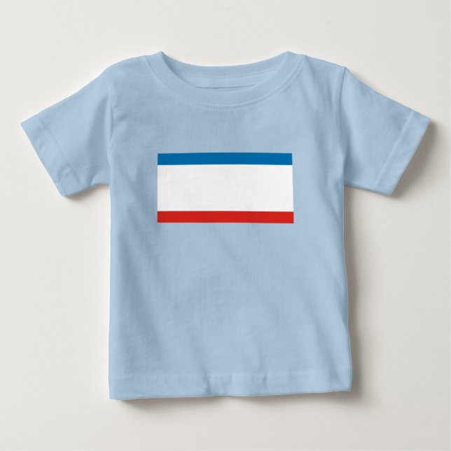 Camiseta Para Bebê Bandeira da Crimeia (Frente)