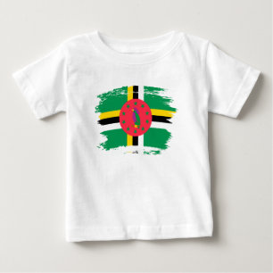 Camiseta Para Bebê Bandeira da Domínica