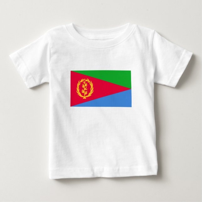 Camiseta Para Bebê Bandeira da Eritreia (Frente)