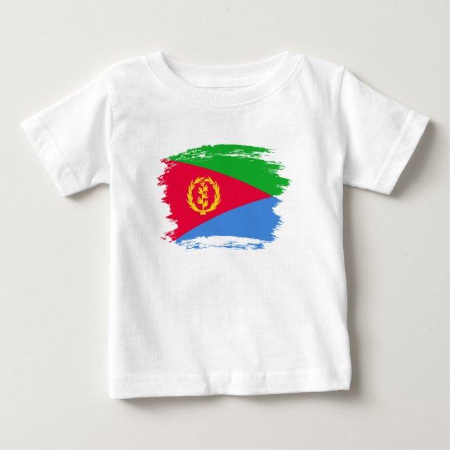 Camiseta Para Bebê Bandeira da Eritreia (Frente)