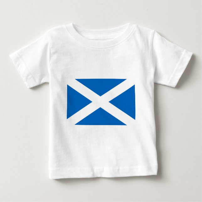 Camiseta Para Bebê Bandeira da Escócia - Bratach na h-Alba (Frente)