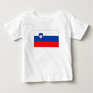 Camiseta Para Bebê Bandeira da Eslovênia