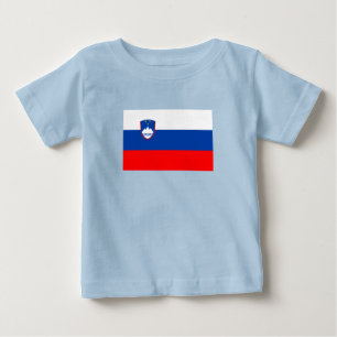 Camiseta Para Bebê Bandeira da Eslovênia