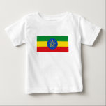 Camiseta Para Bebê Bandeira da Etiópia<br><div class="desc">Bandeira patriótica da Etiópia.</div>