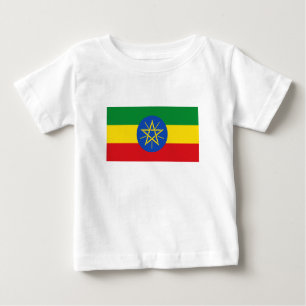 Camiseta Para Bebê Bandeira da Etiópia