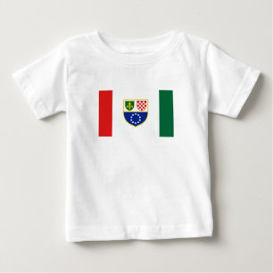 Camiseta Para Bebê Bandeira da Federação da Bósnia e Herzegovina