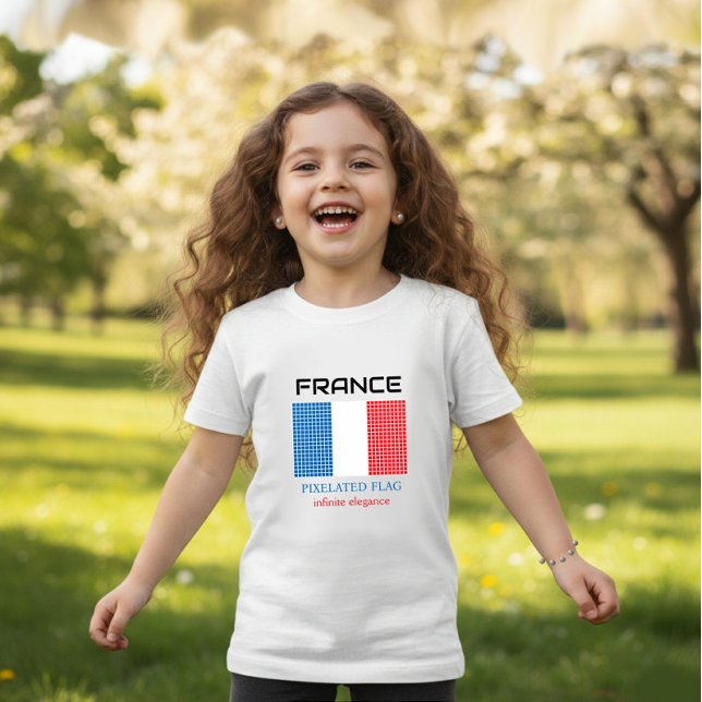 Camiseta Para Bebê Bandeira da França (Criador carregado)
