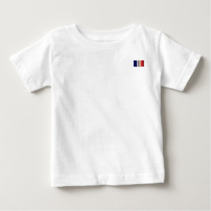 Camiseta Para Bebê Bandeira da França Baby T-Shirt
