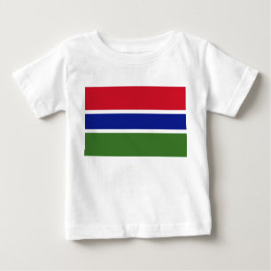 Camiseta Para Bebê Bandeira da Gâmbia