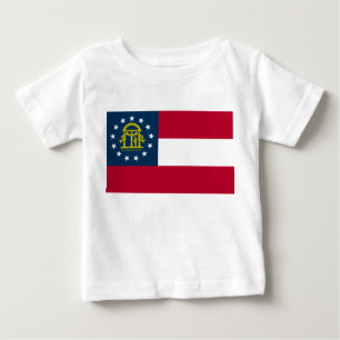 Camiseta Para Bebê Bandeira da Geórgia (estado dos EUA)