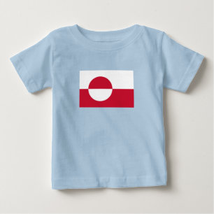 Camiseta Para Bebê Bandeira da Gronelândia