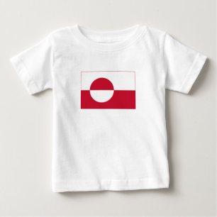 Camiseta Para Bebê Bandeira da Gronelândia