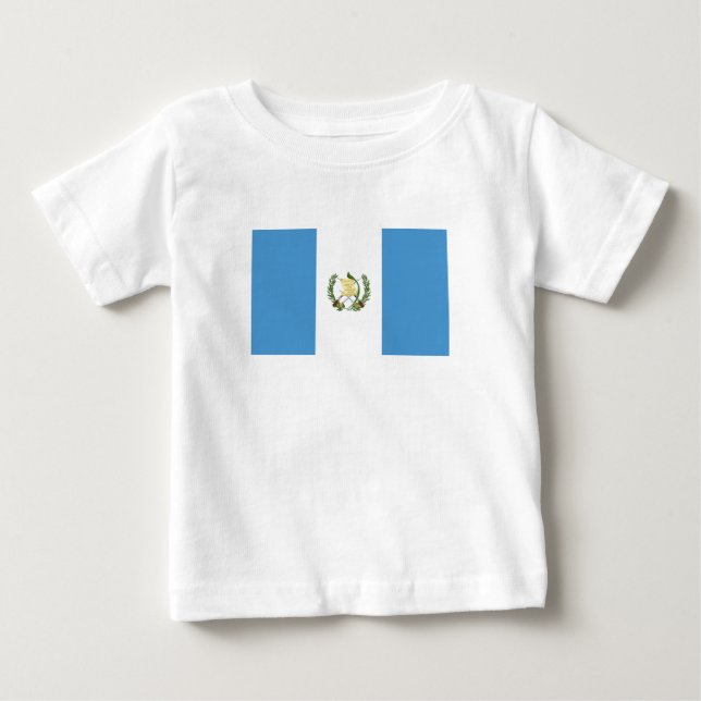 Camiseta Para Bebê Bandeira da Guatemala (Frente)