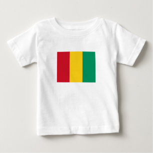 Camiseta Para Bebê Bandeira da Guiné