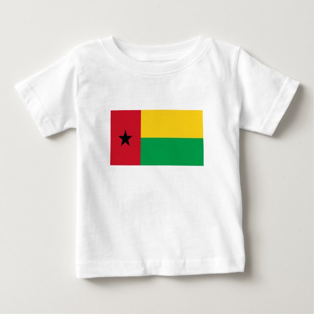 Camiseta Para Bebê Bandeira da Guiné-Bissau (Frente)