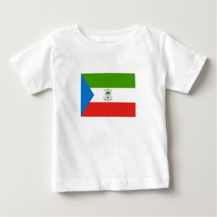 Camiseta Para Bebê Bandeira da Guiné Equatorial