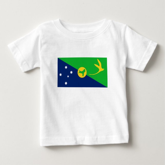 Camiseta Para Bebê Bandeira da Ilha do Natal (Frente)