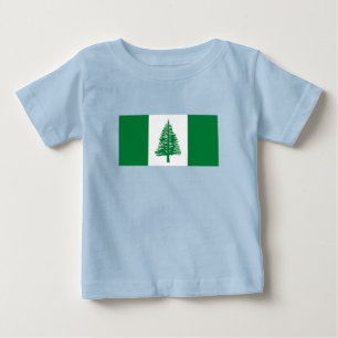 Camiseta Para Bebê Bandeira da Ilha Norfolk