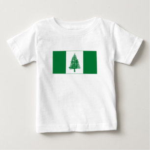 Camiseta Para Bebê Bandeira da Ilha Norfolk