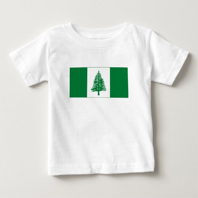Camiseta Para Bebê Bandeira da Ilha Norfolk (Frente)
