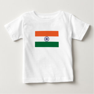 Camiseta Para Bebê Bandeira da Índia