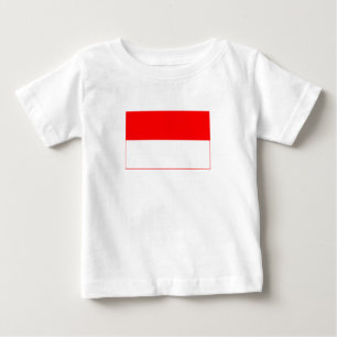 Camiseta Para Bebê Bandeira da Indonésia