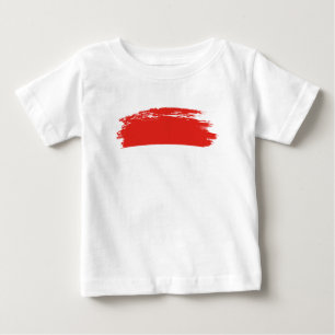 Camiseta Para Bebê Bandeira da Indonésia