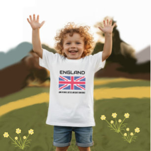 Camiseta Para Bebê Bandeira da Inglaterra