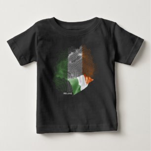 Camiseta Para Bebê bandeira da Irlanda