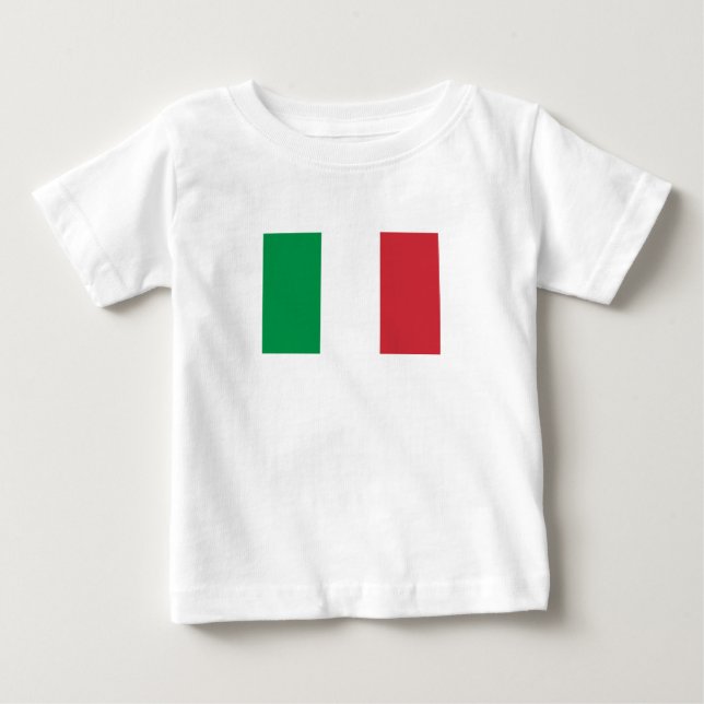 Camiseta Para Bebê Bandeira da Itália (Frente)