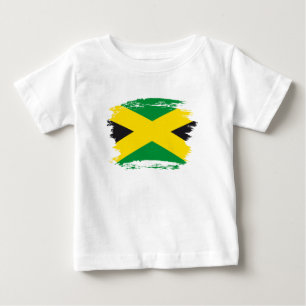 Camiseta Para Bebê bandeira da Jamaica