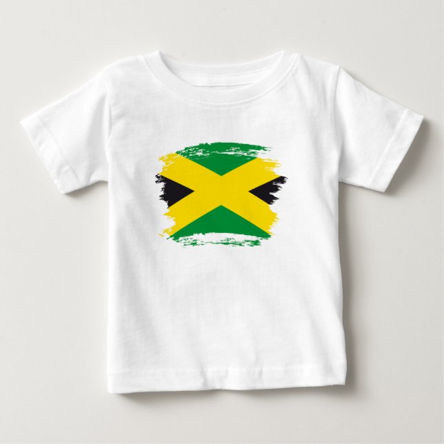 Camiseta Para Bebê bandeira da Jamaica (Frente)