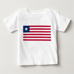 Camiseta Para Bebê Bandeira da Libéria (Libéria)