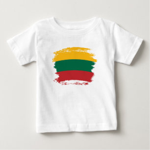 Camiseta Para Bebê Bandeira da Lituânia
