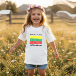 Camiseta Para Bebê Bandeira da Lituânia