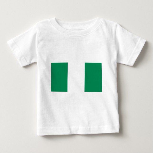 Camiseta Para Bebê Bandeira da Nigéria (Frente)
